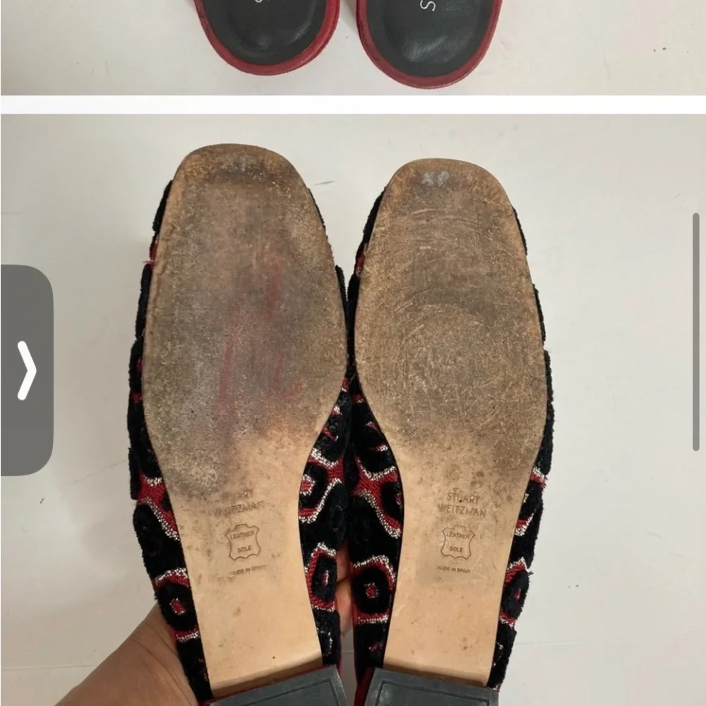 Stuart Weitzman Pipe Mulearky Mules Flat Loafers Slip On 8US
